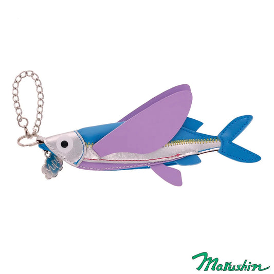 Fish-shaped keychain with zipper on a white background, featuring the brand 'Yup!' and 'Matshim'.