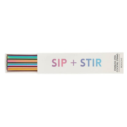 Iridescent Cocktail Straw 4pk