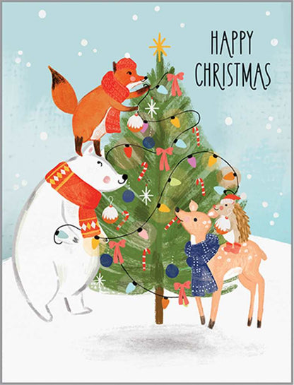 Critter Christmas Tree Card