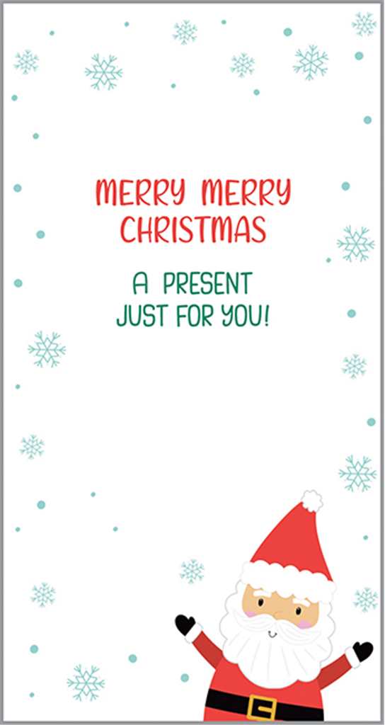 Ho Ho Ho Santa Christmas Money Gift Card