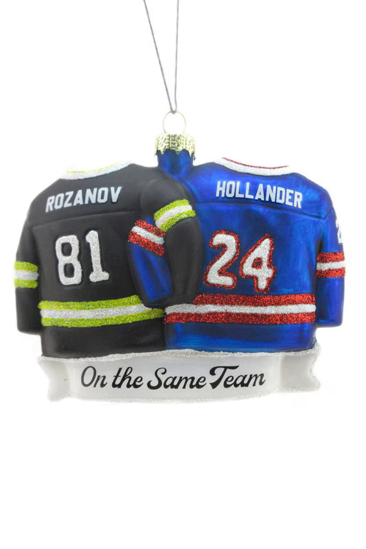 On The Same Team Ornament