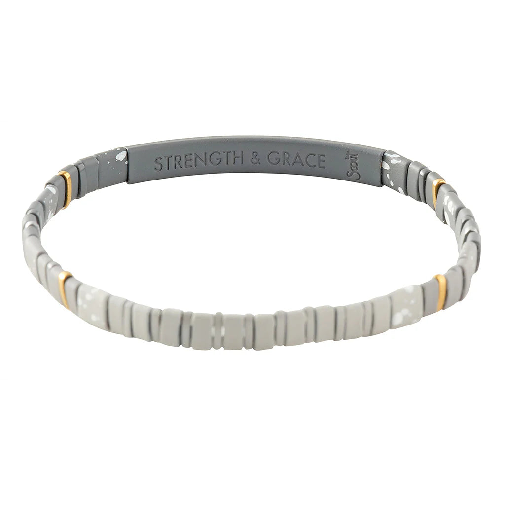 Good Karma Ombre Bracelet - Strength & Grace Charcoal/Gold