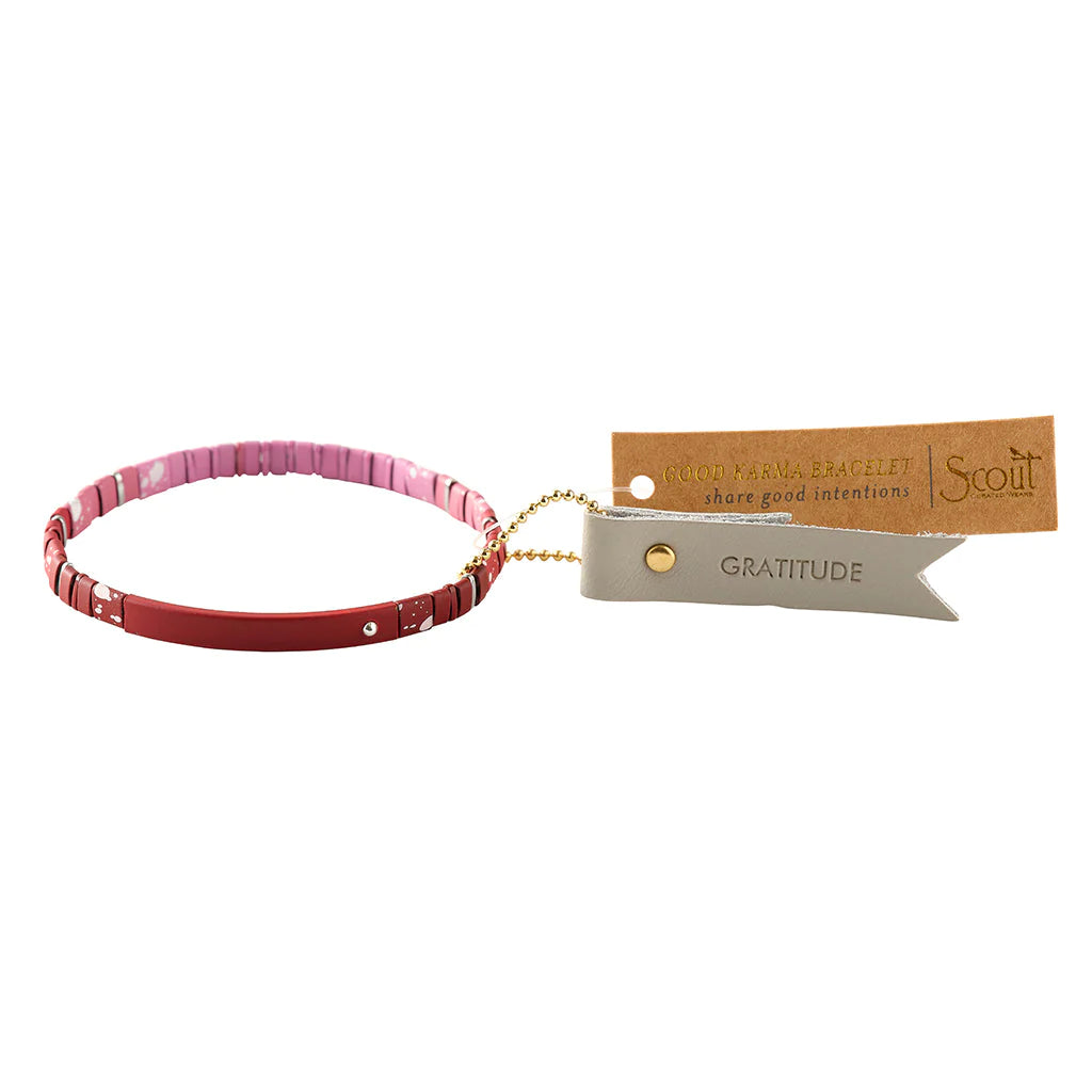 Good Karma Ombre Bracelet - Gratitude Mulberry/Silver