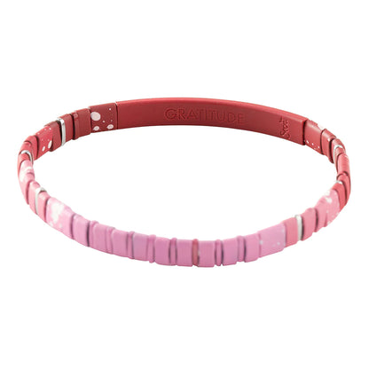 Good Karma Ombre Bracelet - Gratitude Mulberry/Silver