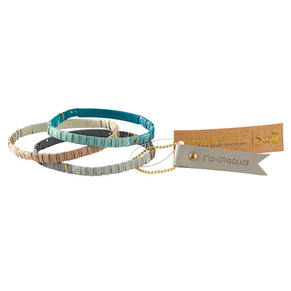 Good Karma Ombre Bracelet - Strength & Grace Charcoal/Gold