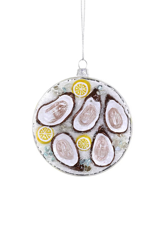 Plated Oysters On Ice Ornament