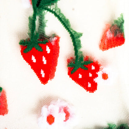 Berry Cute Sheer Crew Socks