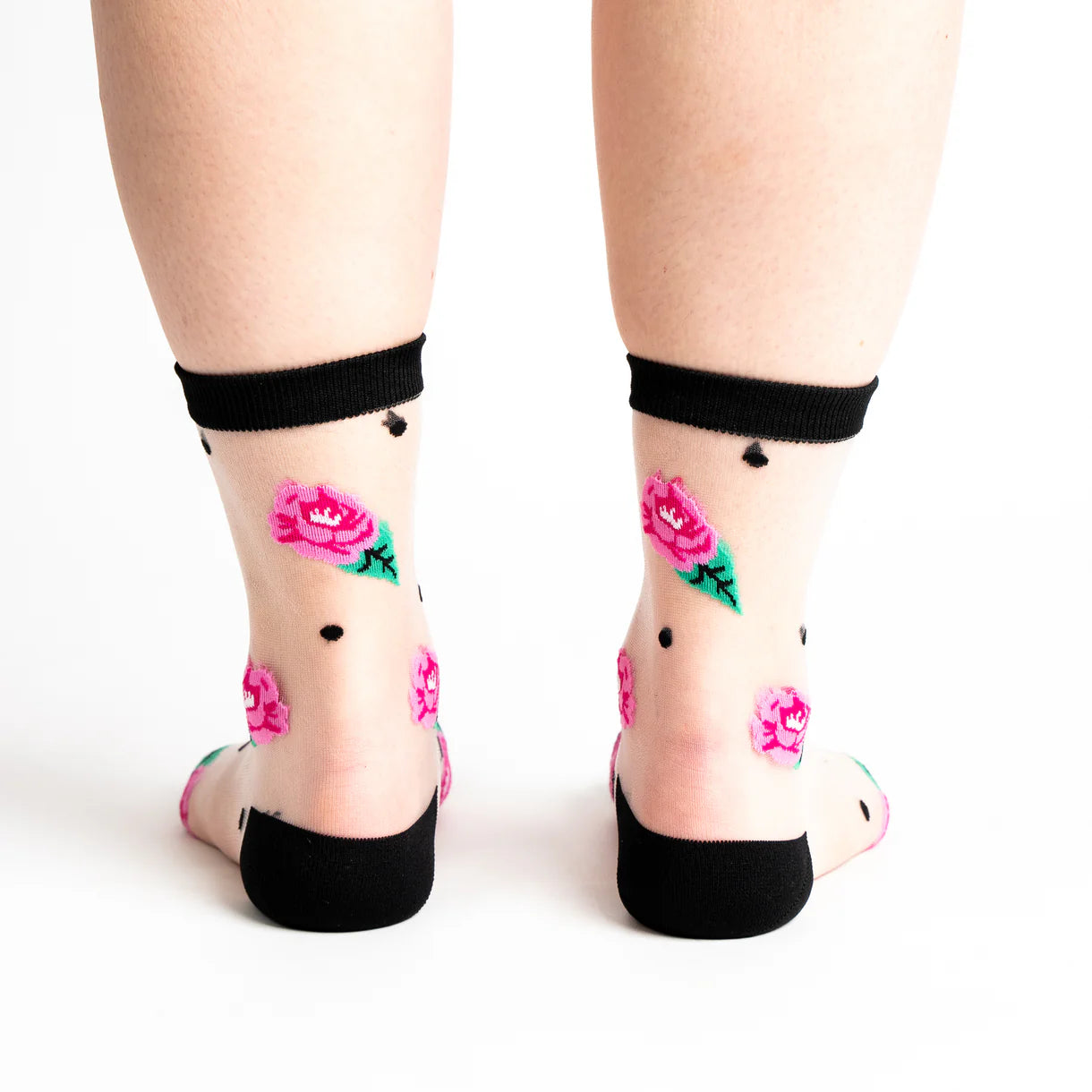 Will You Accept This Rose Sheer Crew Socks