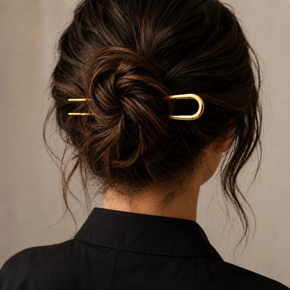 Lydia French Hair Pin Gold