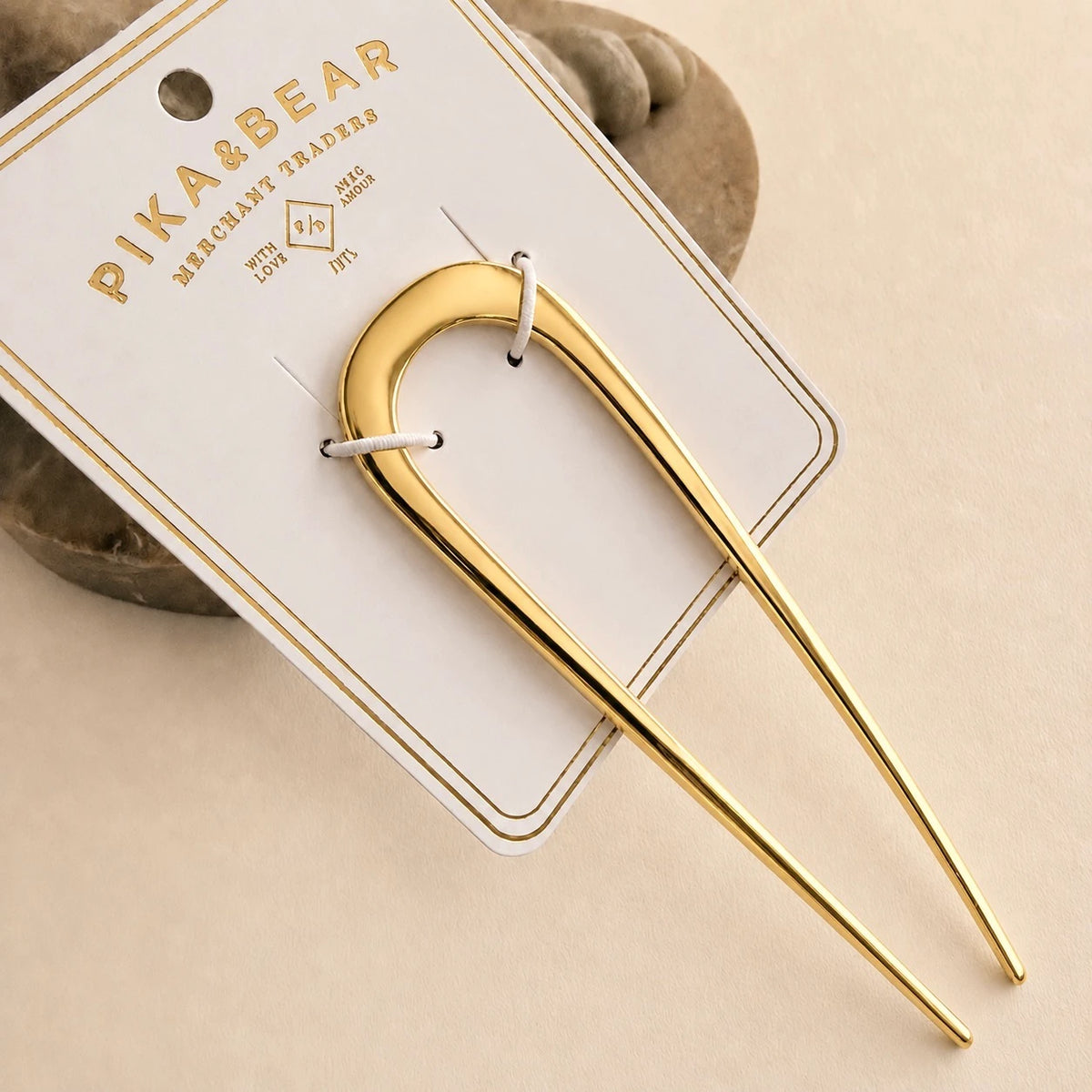 Lydia French Hair Pin Gold