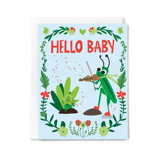 Hello Baby Cricket Card