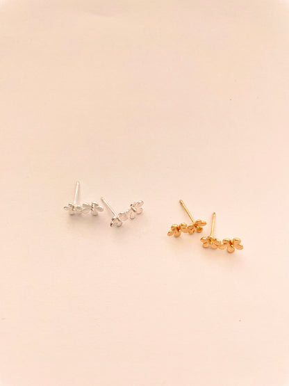 Double Forget Me Not Stud Earrings