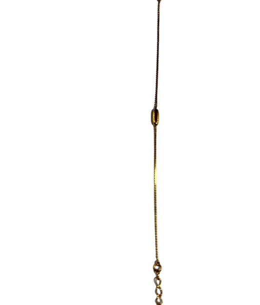 Initial Bracelet Letter I On Gold Chain
