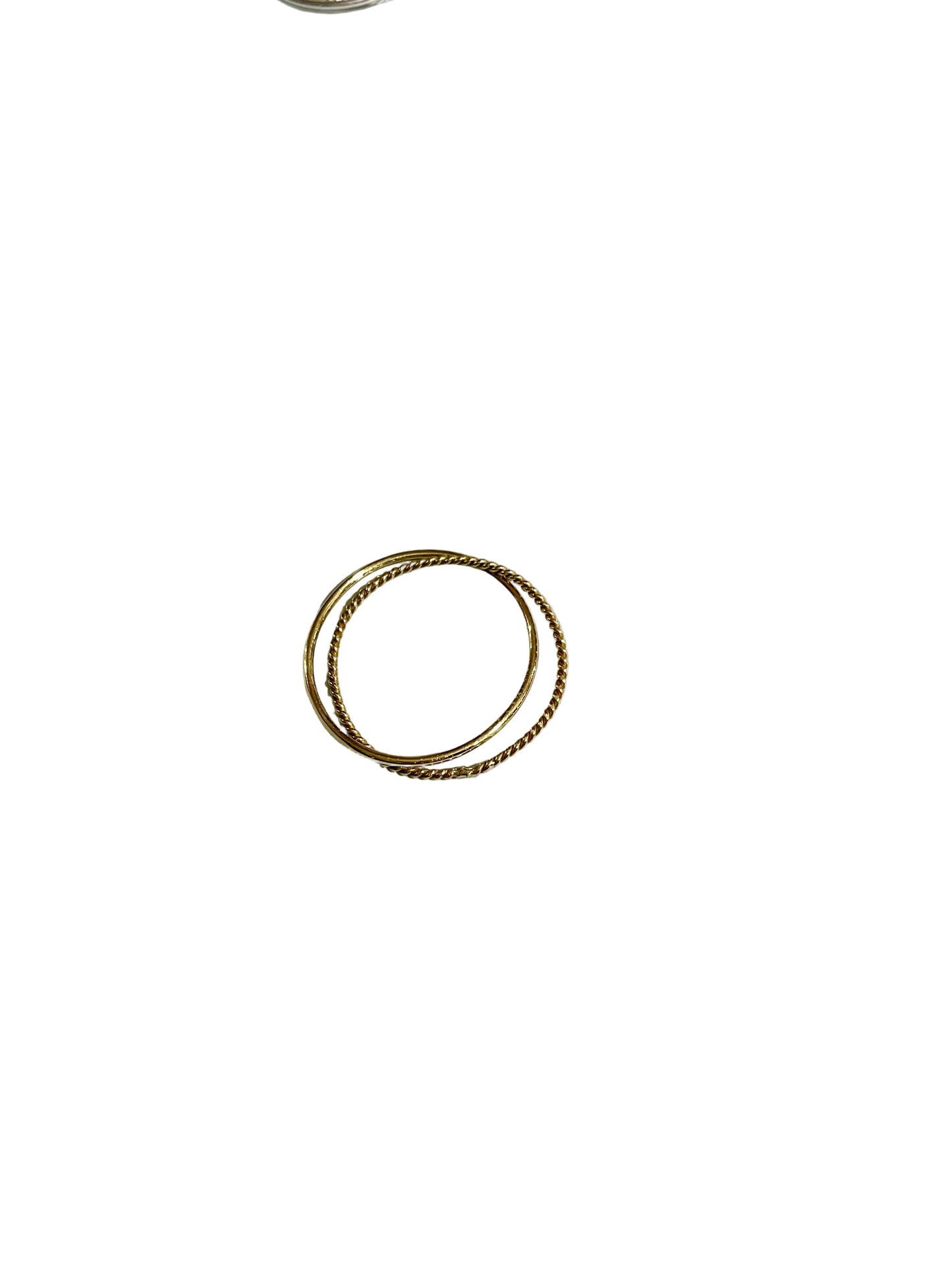 Duo-Lingo Ribbed Skinny Ring