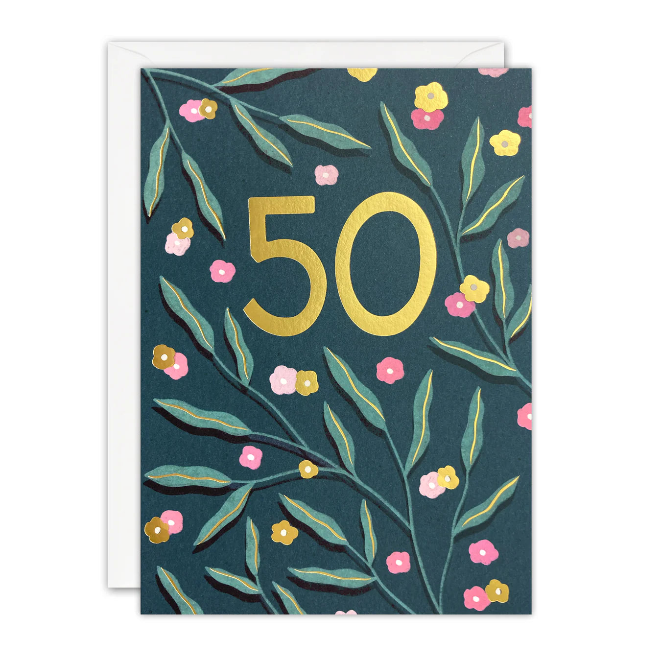 Age 50 Botanical Birthday Card