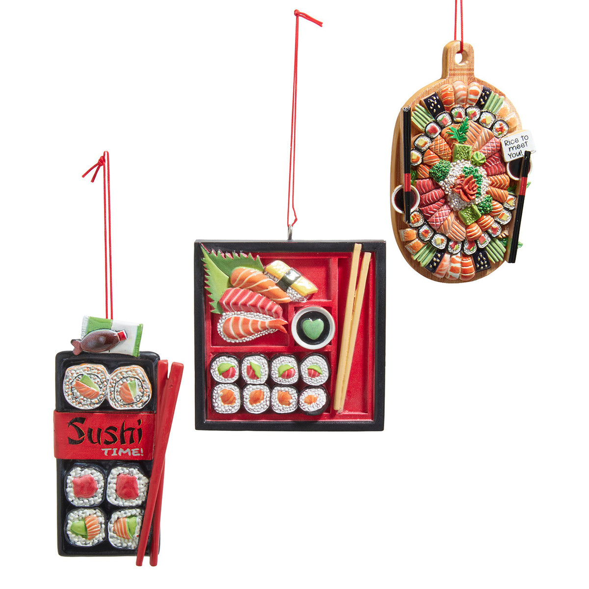 Resin Sushi Dish Christmas Ornament