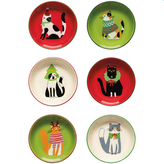 Kitty Carol Christmas Pinch Bowls Set of 6