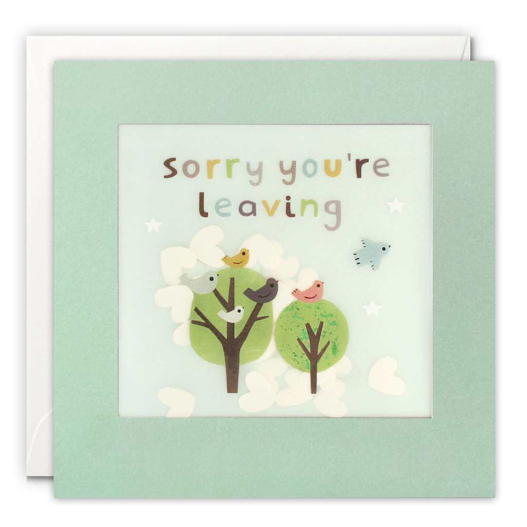 Sorry You're Leaving Card with Paper Confetti