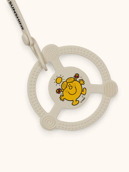 Silicone Teether Ring with Detachable Clip Little Miss Sunshine