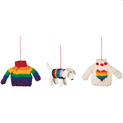 Love is Love Felt Christmas Tree Ornaments