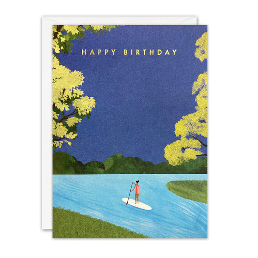 Paddle Boarding Birthday Card