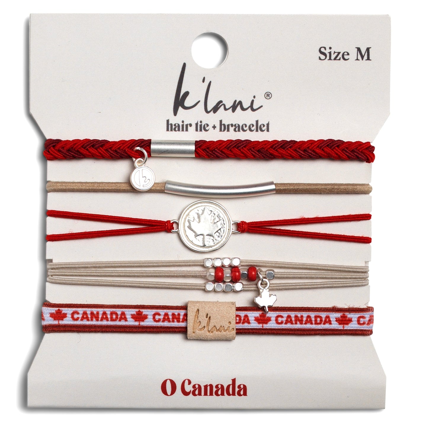 O Canada Hair Tie + Bracelets