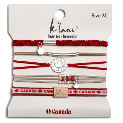 O Canada Hair Tie + Bracelets