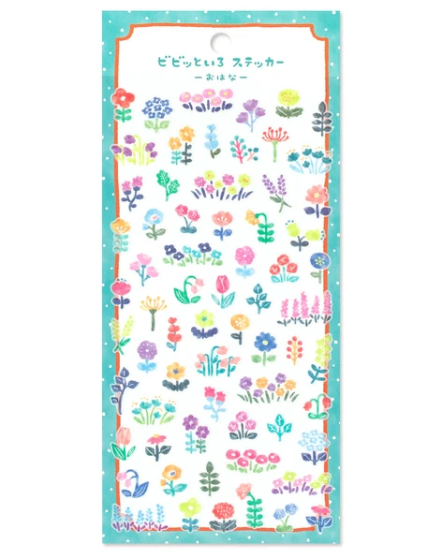 Kawaii Bibittoiro Stickers Flower