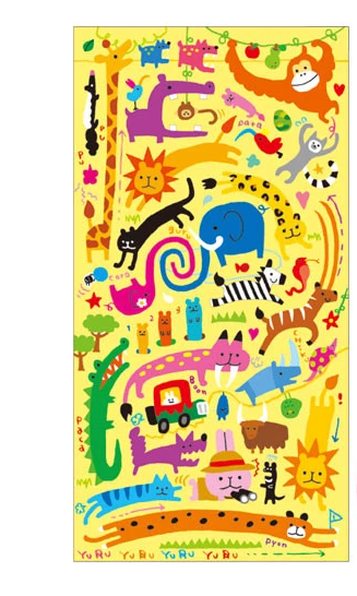 Kawaii  Flattened Safari Animal Stickers Yurusafari