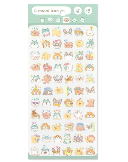 Kawaii Mood Icon Stickers Dog