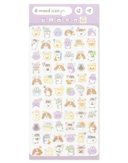 Kawaii Mood Icon Stickers Rabbit