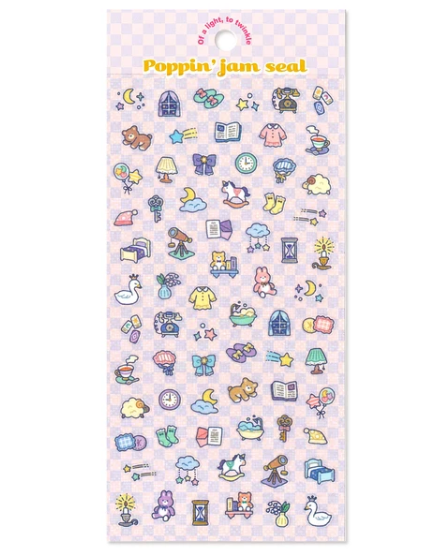 Kawaii Poppin' Jam Stickers Night