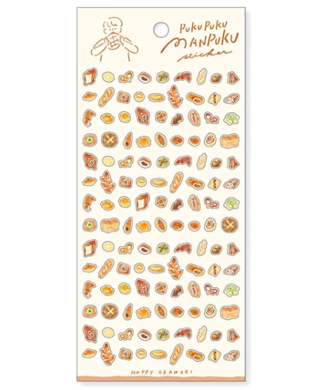 Kawaii Pukupuku Manpuku Stickers Bread
