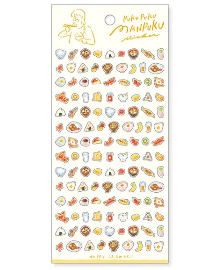 Kawaii Pukupuku Manpuku Stickers Breakfast