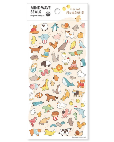 Kawaii Stickers Hello Animal