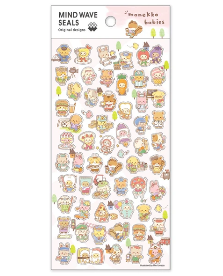 Kawaii Stickers Manekko Babies