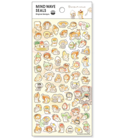 Kawaii Stickers Okaburineko Food Hat