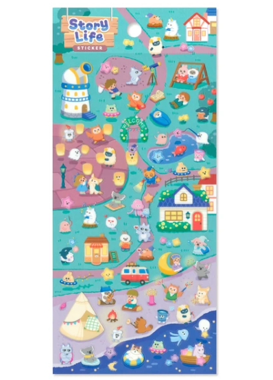 Kawaii Story Life Stickers Village PM