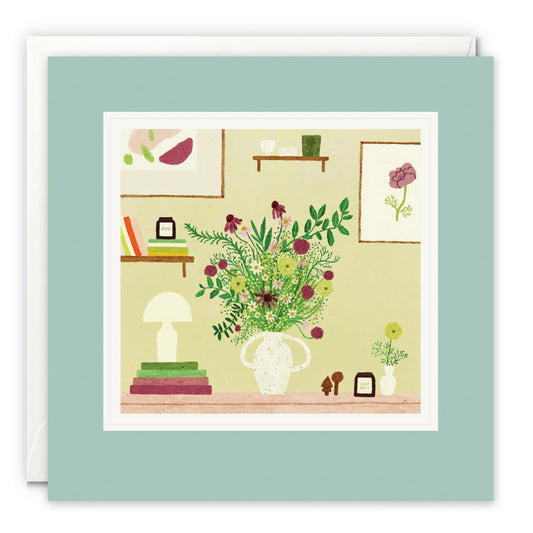 Flowers and Books Art Card