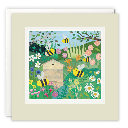 Beehive Garden Art Card