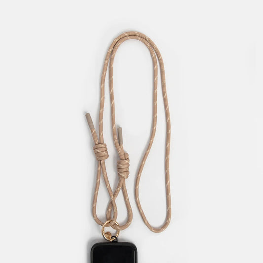 Taupe Cord Long Phone Strap