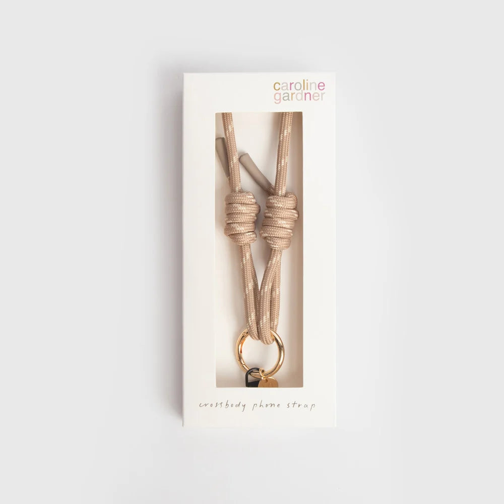 Taupe Cord Long Phone Strap