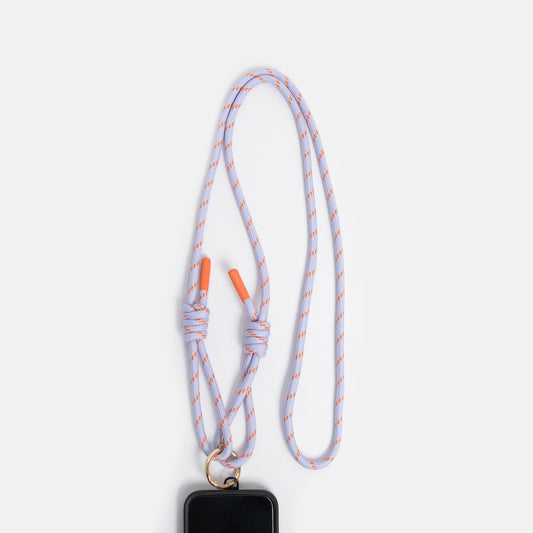 Lilac And Orange Cord Long Phone Strap