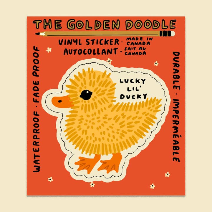 S4 Lucky Lil Ducky Waterproof Vinyl Sticker