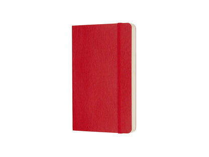 Classic Pocket Red Soft Cover Plain Notebook