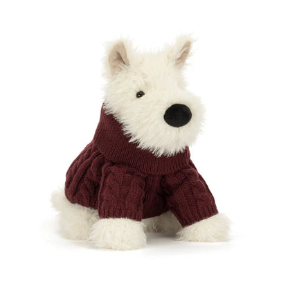Munro Scottie Dog Winter Jumper Outfit Plush Toy