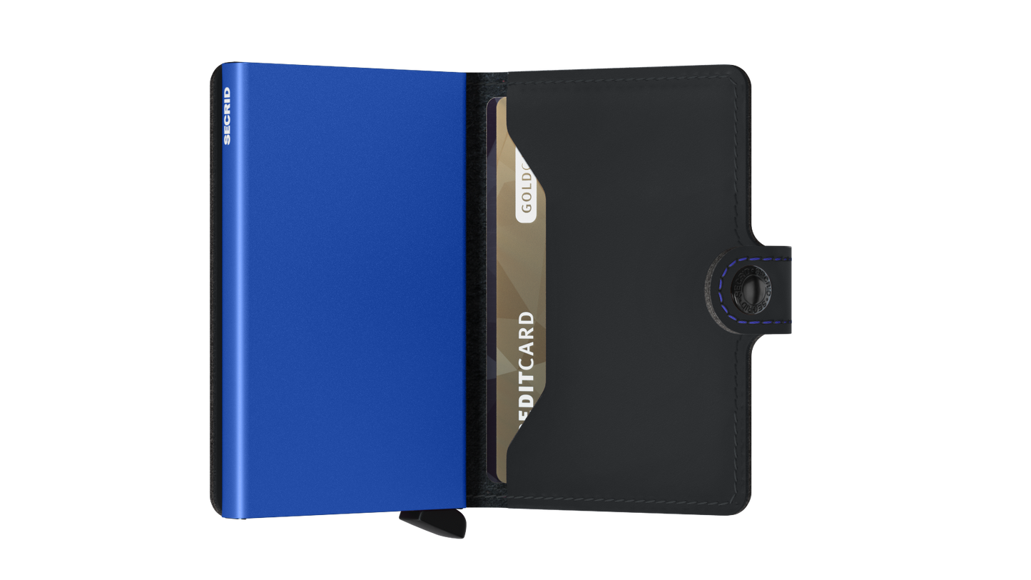 Miniwallet Matte Black & Blue