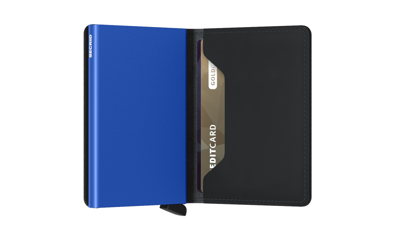 Slimwallet Matte Black & Blue