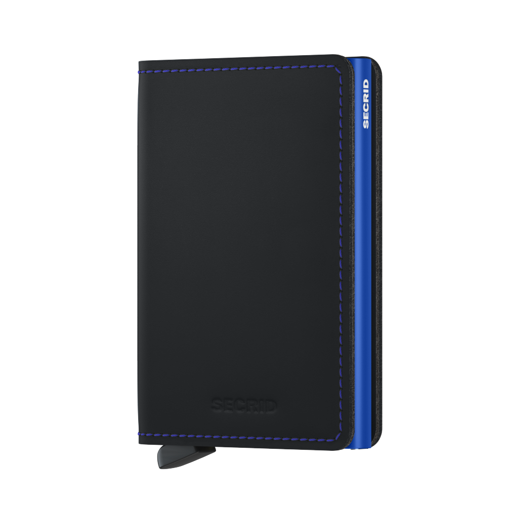 Slimwallet Matte Black & Blue