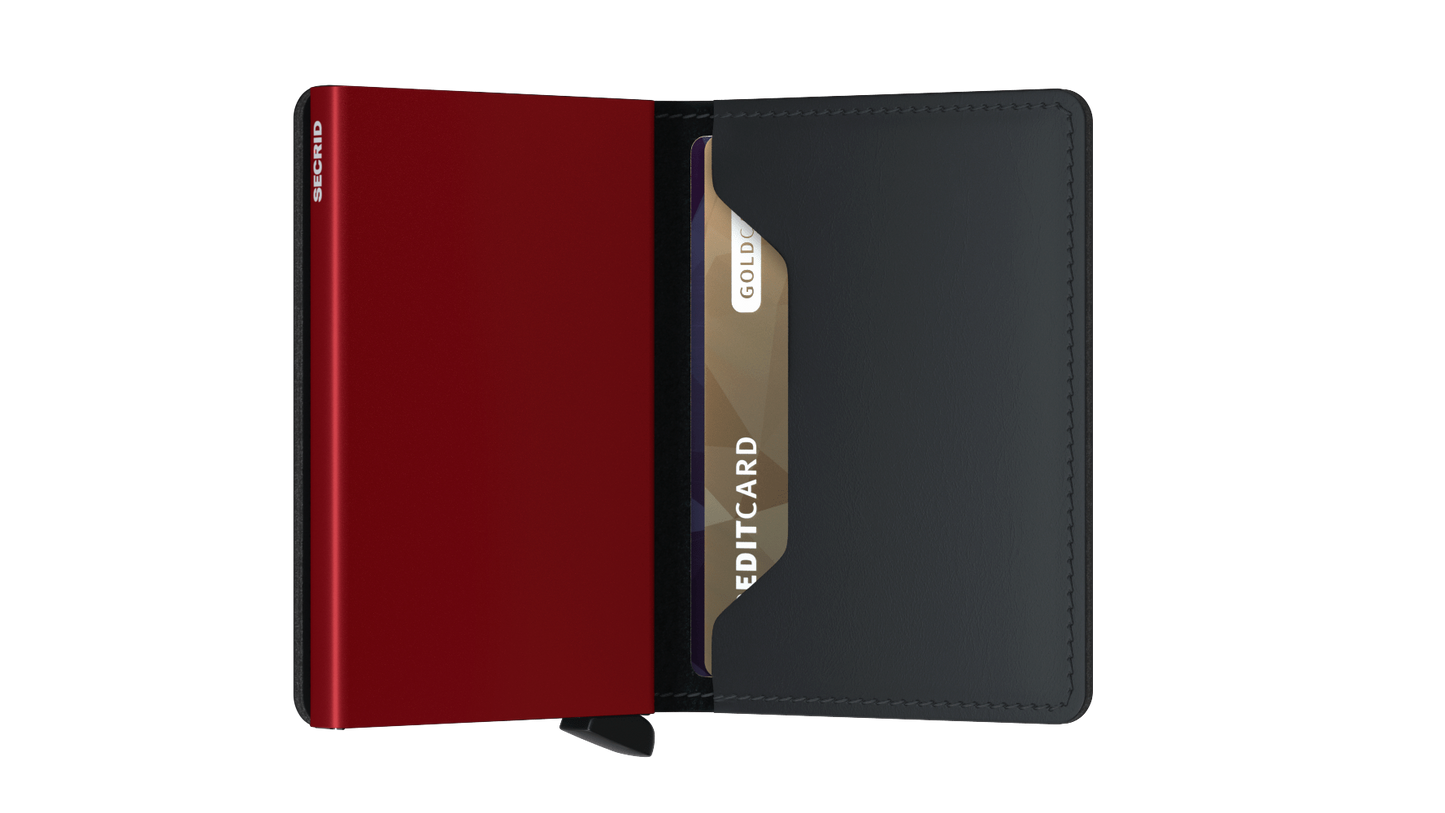 Slimwallet Matte Black & Red